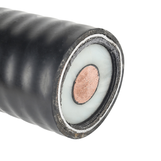 C&acirc;ble haute tension &eacute;tanche XLPE en cuivre 132 kV