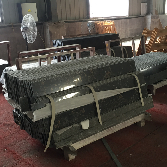 Bande blanche en noir / Athènes noir plus de couleurs disponibles pour la construction de dalles de marbre décoration de construction 